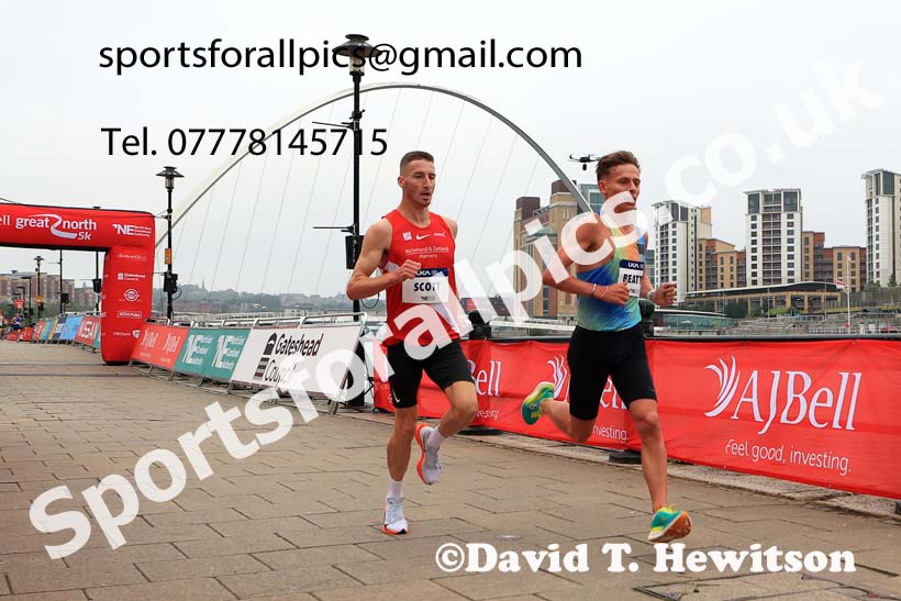 Mens 2024 UK Athletics 5k Road Champs., Newcastle/Gateshead Quayside.  Photo: David T. Hewitson/Sports for All Pics